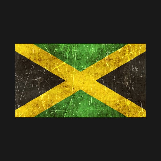 Vintage Aged and Scratched Jamaican Flag by jeffbartels