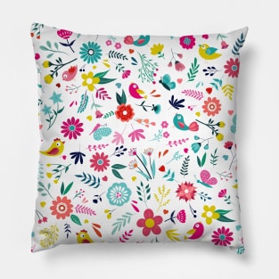 Floral bliss_white Pillow