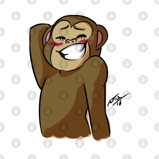 Smile monkey face by NetJan