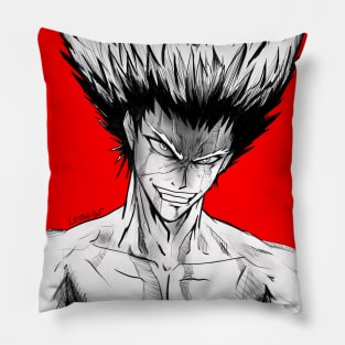 the mark of the wolves garou martial art expert in anime style ecopop in red blood Pillow