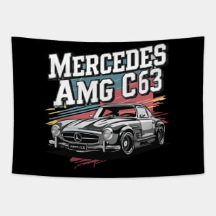 Mercedes AMG C63 Vintage Car Tapestry