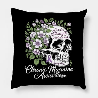 Chronic Migraine Awareness Warrior Pillow