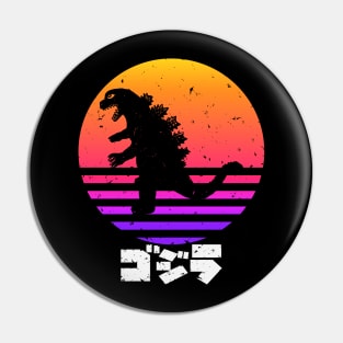 Godzilla King Of The Monsters Attacks At Sunset Pin