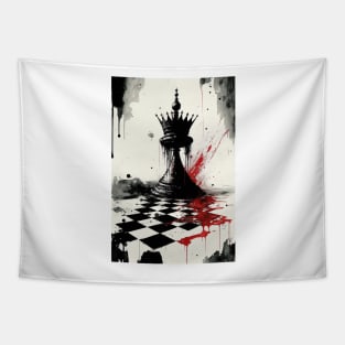 Haunted Inky Chess Board Tapestry