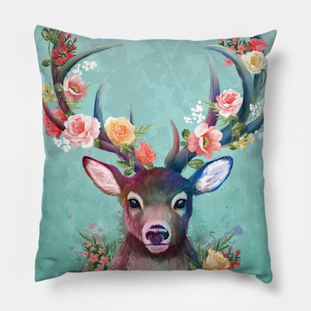 Deer Pillow by RubyArt