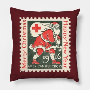 Christmas Stamp 1916 Pillow