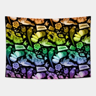 You Got the RAINBOW Hawaiian Woodcut Pattern! Tapestry