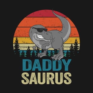 Daddysaurs T-Rex Daddy Saurus Matching Dinosaur T-Shirt