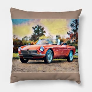 Classic MGB Roadster Pillow