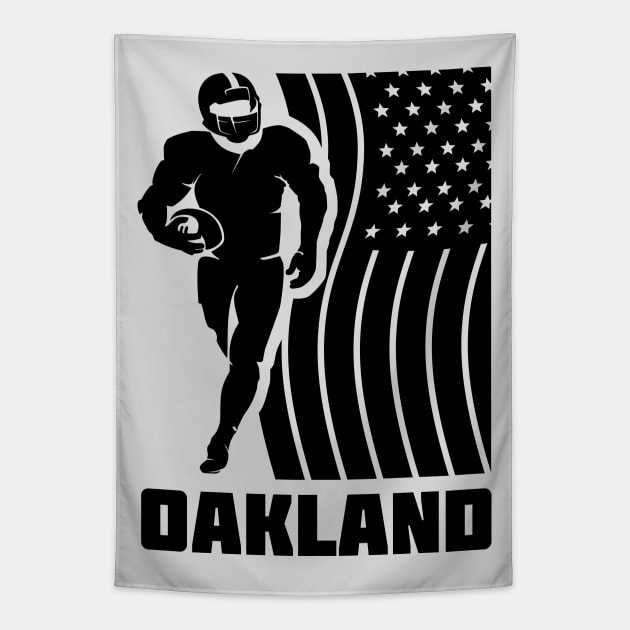 Oakland Football Team Color Tapestry by Toogoo