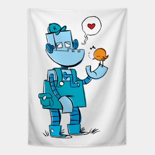 Robot in love Tapestry