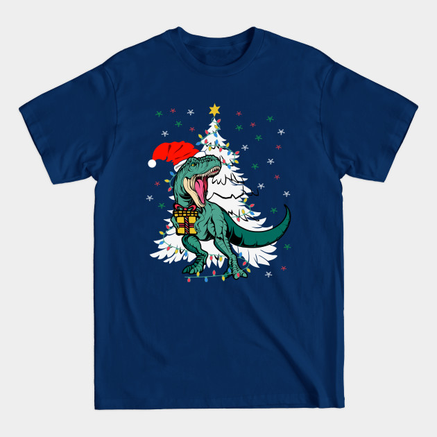 Disover Tree Rex T-Rex Wearing Santa Hat Christmas Tree Xmas Lights Dinosaur Lover Christmas Gift - Tree Rex - T-Shirt