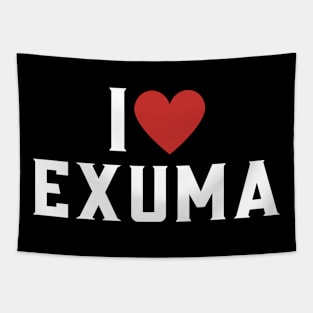 I Heart Love Exuma Bahamas islands Tapestry