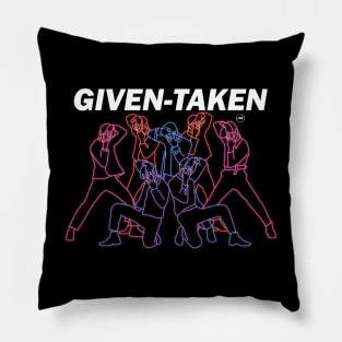 enhypen led style design in the given taken era Pillow