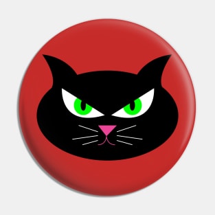 Black Cat Symbol Pin