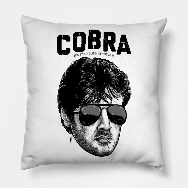 Cobra Pillow by DesecrateART