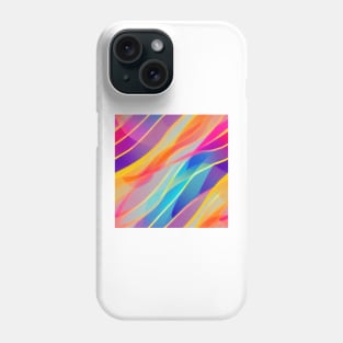 seamless Geometric pattern of curved lines Phone Case