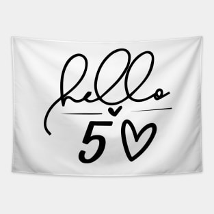 Hello 50 Heart,Funny 50th Birthday Tapestry