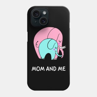 Cute Elephant Mom And Me Shirt Mother's Day Gift For Mom Kid Phone Case