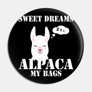 Sweet Dreams Alpaca Llama Pin