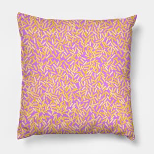 Luscious Yellow Lemon Sprinkles Pattern Pillow