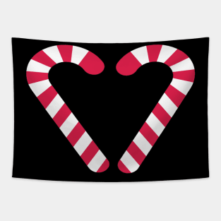 Candy Cane Heart | Candy Cane Design | Christmas Clothes Tapestry