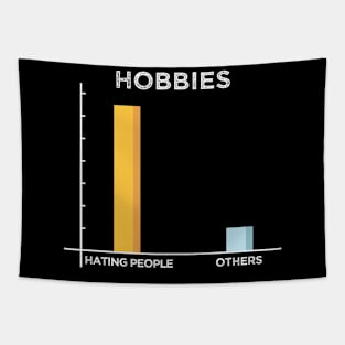 My Favorite Hobby is to hate people. Data Analyst Funny meme Tapestry