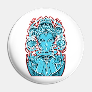 The Snow Queen - Red Outlined Version Pin