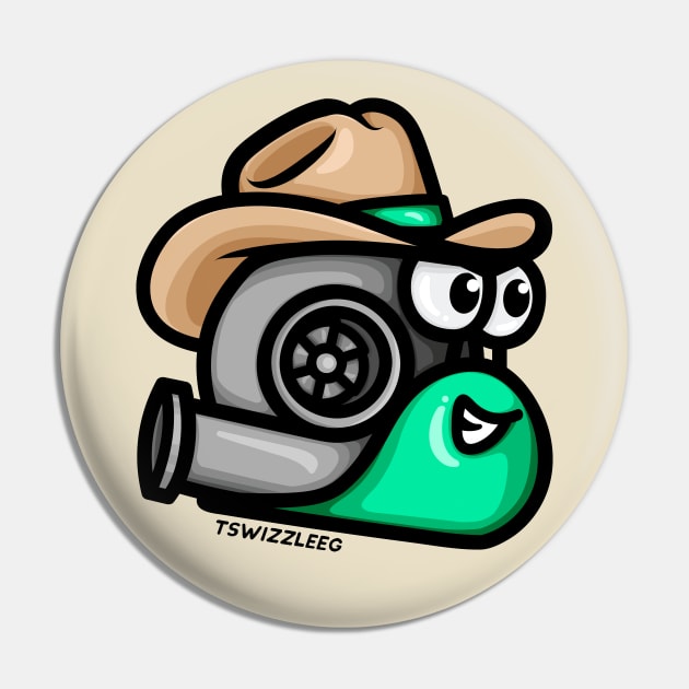 Turbo Snail - Cowboy (Mint) Pin by hoddynoddy