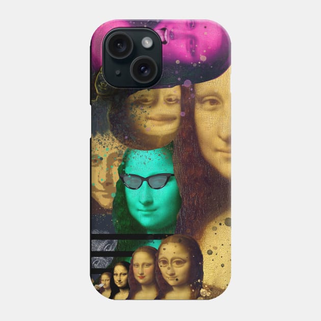 MONALISA MONA LISA GIOCONDA LEONARDO DAVINCI COLLAGE POP ART PUNK Phone Case by EBAN