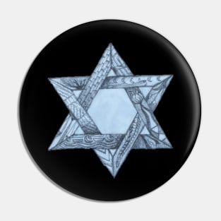 The 12 Tribes of Israel - Star of David Pin