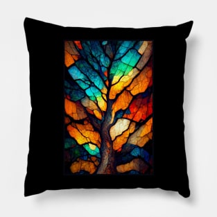 Colorful tree Pillow