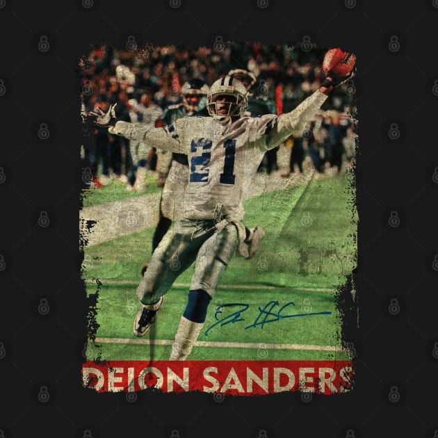 TEXTURE ART-Deion Sanders - RETRO STYLE 4 by ZiziVintage