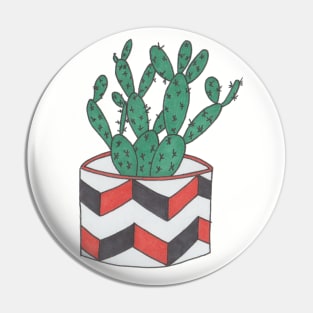 Colorful prickly pear cactus Pin