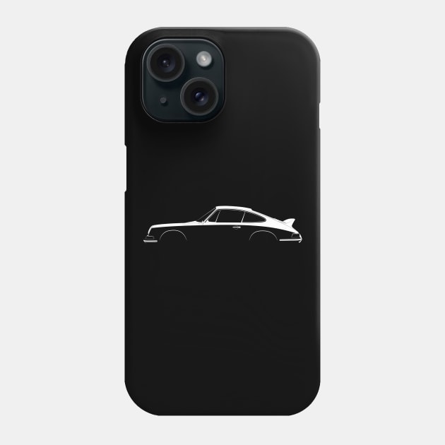 Porsche 911 Carrera RS 2.7 (911) Silhouette Phone Case by Car-Silhouettes