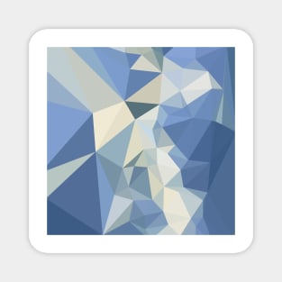 Columbia Blue Abstract Low Polygon Background Magnet