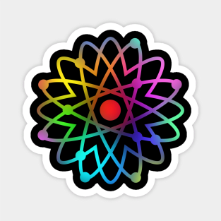 Neon Flower - Rainbow Colors Magnet