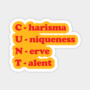 charisma uniqueness nerve talent Magnet