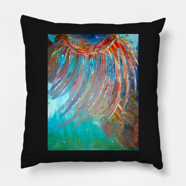 Angel Wings( Feathers) Pillow by colleenranney