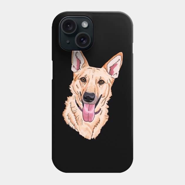 German Shepherd Big Smile Phone Case by EcoElsa