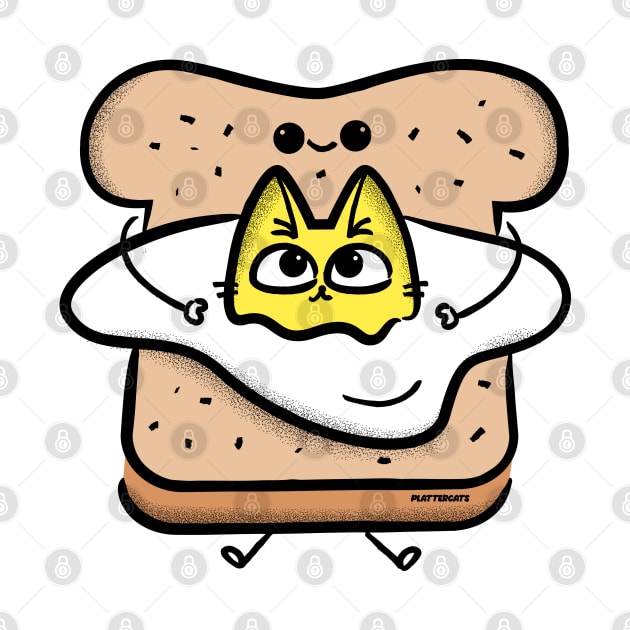 Cat Egg Toast by plattercats