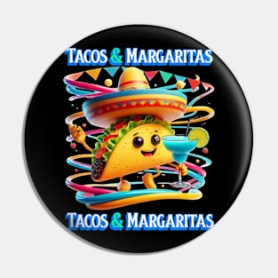 Festive Fiesta Flavors tacos and margaritas Pin