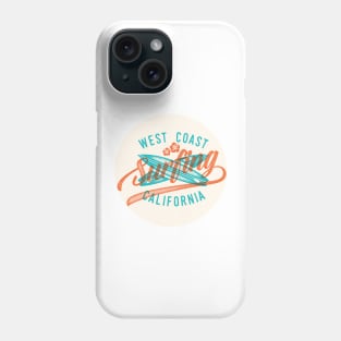 West Coast Surfing California Phone Case