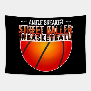 Ankle Breaker Street Baller - Basketball Graphic Typographic Design - Baller Fans Sports Lovers - Holiday Gift Ideas Tapestry