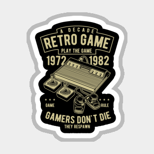 Retro Game ,Gamer Don't Die,Old Scool Gamer Magnet