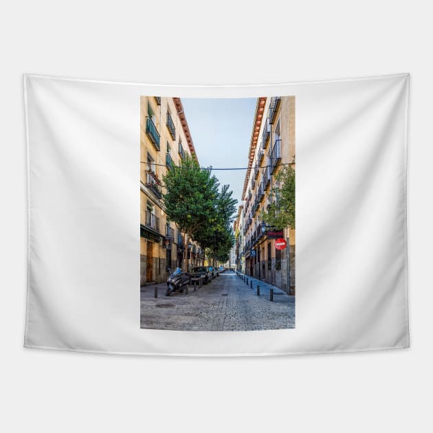 Amnesty street in Madrid Tapestry by JJFarquitectos