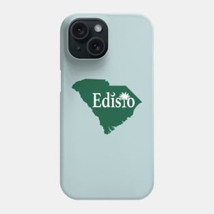 Edisto Island South Carolina State Outline Green Phone Case