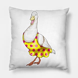 Duck Polka Dots Dress Pillow