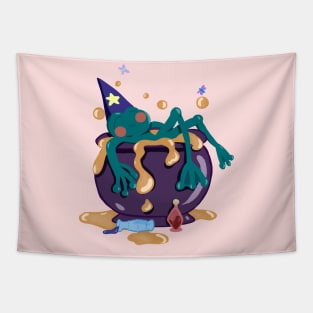 Wizard Frog Bath Tapestry