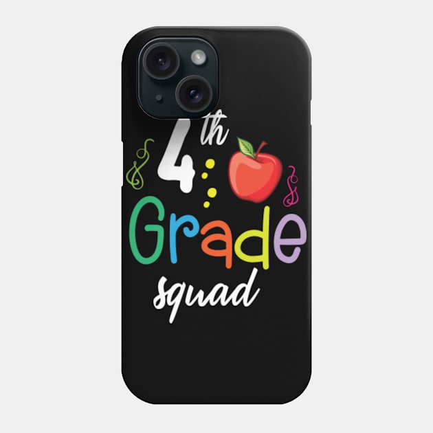 4th Grade Squad Teacher Student Happy Back To School Day Phone Case by Cowan79